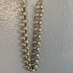22” gold plated round link chain